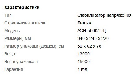 Стабилизатор напряжения РЕСАНТА АСН-5000 